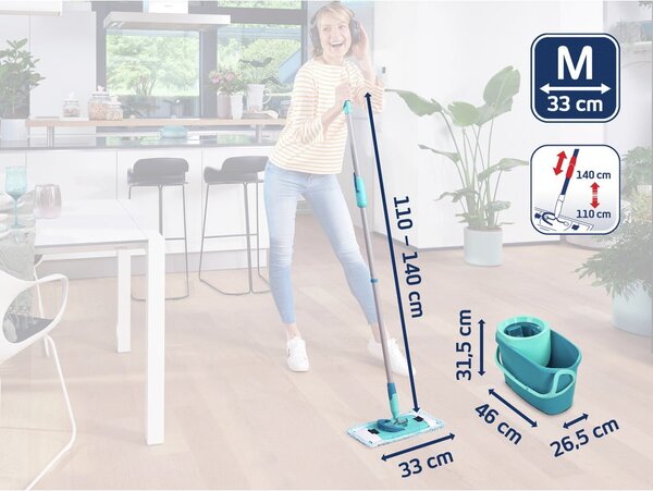 Mop s kbelíkem a náhradním návlekem Clean Twist M Ergo – LEIFHEIT