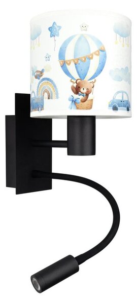Brilagi - LED Flex. lampa BOBO 1xE27/25W/230V + LED/3W černá/bílá/modrá/medvídci