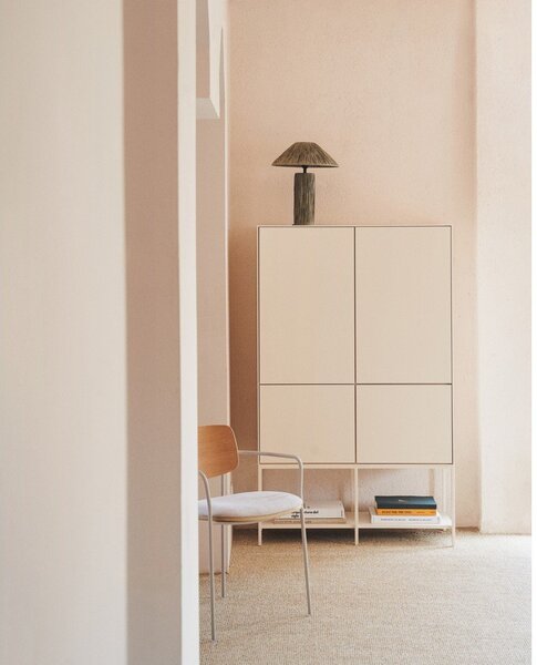 Khaki stolní lampa z rafie (výška 41 cm) Samse – Kave Home