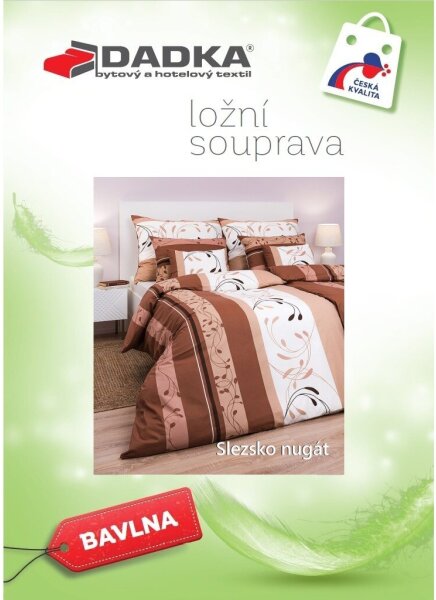 DADKA Bavlněné povlečení Slezsko nugátové 140x200, 70x90 cm