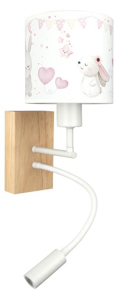 Brilagi - LED Flex. lampa BOBO WOOD 1xE27/25W/230V + LED/3W dub/bílá/krém./král