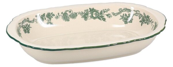 Zelený/slonovinový servírovací porcelánový talíř Cyril – S|P Collection