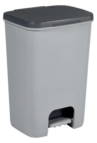Šedý nášlapný plastový odpadkový koš 40 l Essentials – Curver