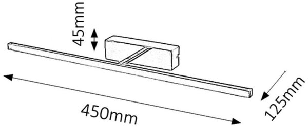 Rabalux Picture Slim nástěnné svítidlo 1x8 W chrom 3909