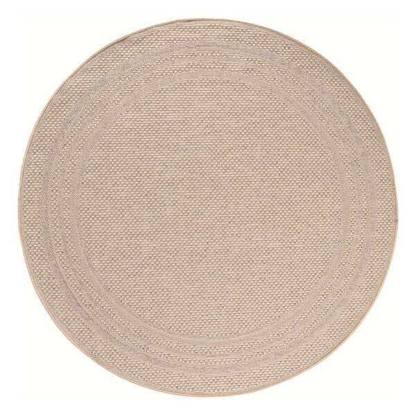 Béžový kulatý vnitřní a venkovní koberec ø 80 cm Desert 1304 – Ayyildiz Carpets
