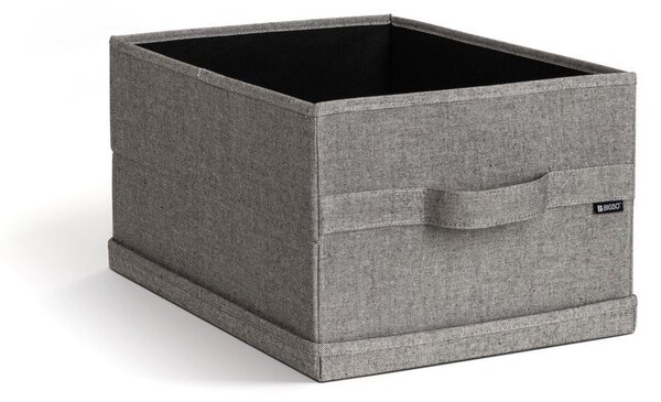 Šedý látkový úložný box s víkem 31x41x22 cm Soft Storage Medium – Bigso