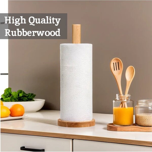 Dřevěný stojan na papírové utěrky v přírodní barvě ø 12 cm Soka – Premier Housewares