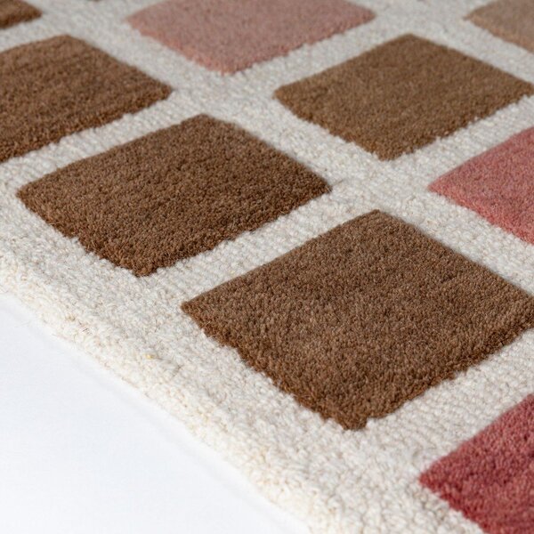 Růžový ručně tkaný vlněný koberec 140x200 cm Renga Wool – Flair Rugs