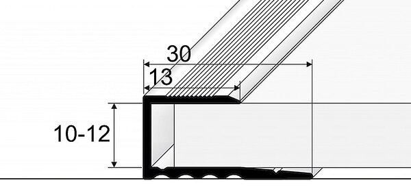 Ukončovací profil 13 mm pro krytiny od 10 do 12 mm (nevrtaný) Stříbro E01