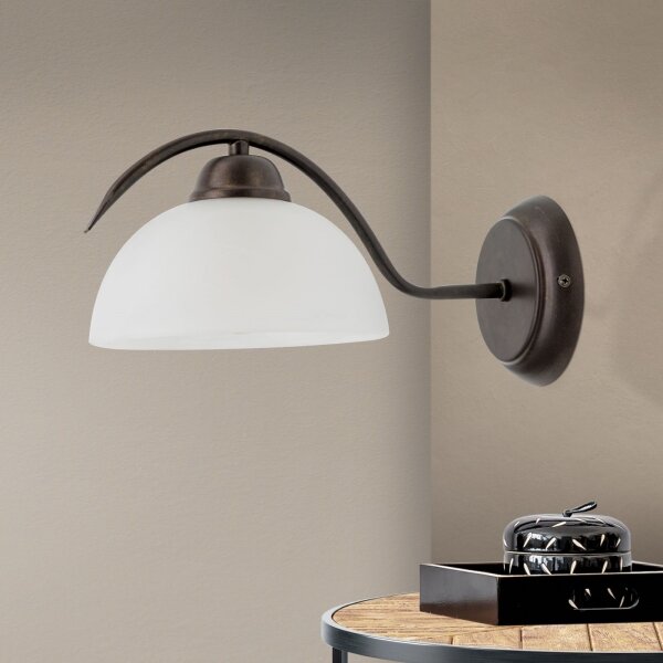 Orion - Nástěnná lampa RULA 1xE27/40W/230V bílá/bronz