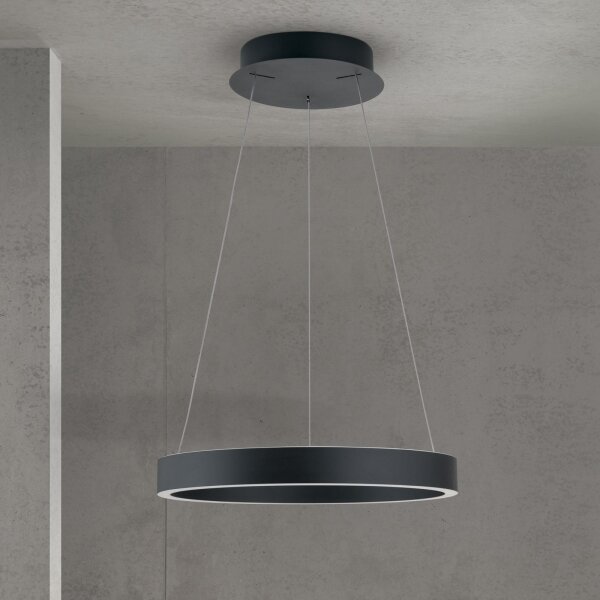 Orion- LED Stm. lustr na lanku KOLK LED/40W/230V 2700/3000/4000K pr. 40 cm černá