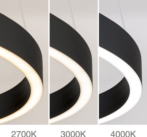 Orion- LED Stm. lustr na lanku KOLK LED/60W/230V 2700/3000/4000K pr. 60 cm černá