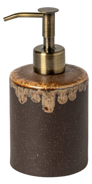 Hnědý kameninový dávkovač mýdla Poterie Bath – Casafina