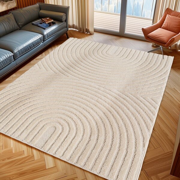 Krémový koberec s příměsí juty 200x290 cm Art 1122 – Ayyildiz Carpets