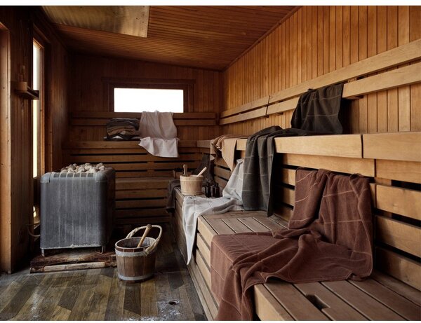 Bílá froté bavlněná osuška 70x140 cm Sauna – Zone