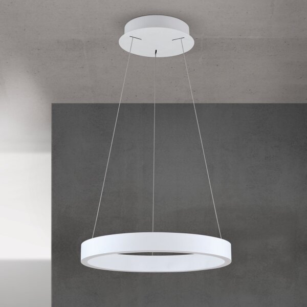 Orion - LED Stm. lustr na lanku KOLK LED/40W/230V 2700/3000/4000K pr. 40 cm bílá