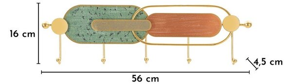 Kovový nástěnný věšák 56 cm Apollo – Mauro Ferretti