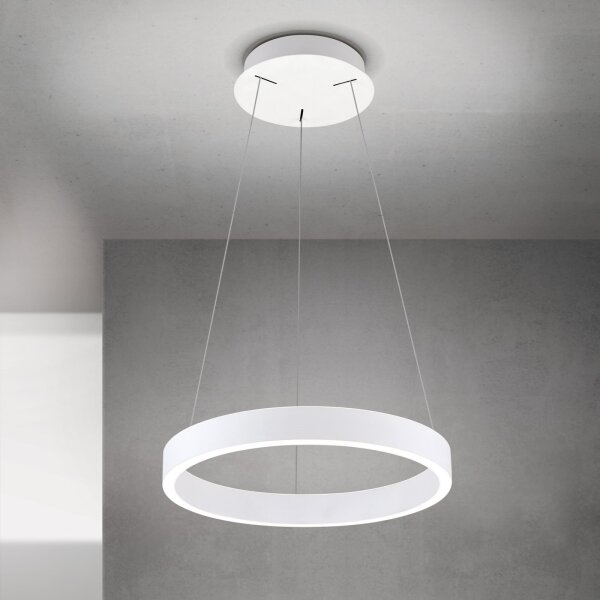 Orion - LED Stm. lustr na lanku KOLK LED/40W/230V 2700/3000/4000K pr. 40 cm bílá