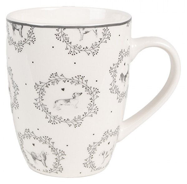 Porcelánový hrnek s motivem pejsků Lovely Grey Dogs – 325 ml