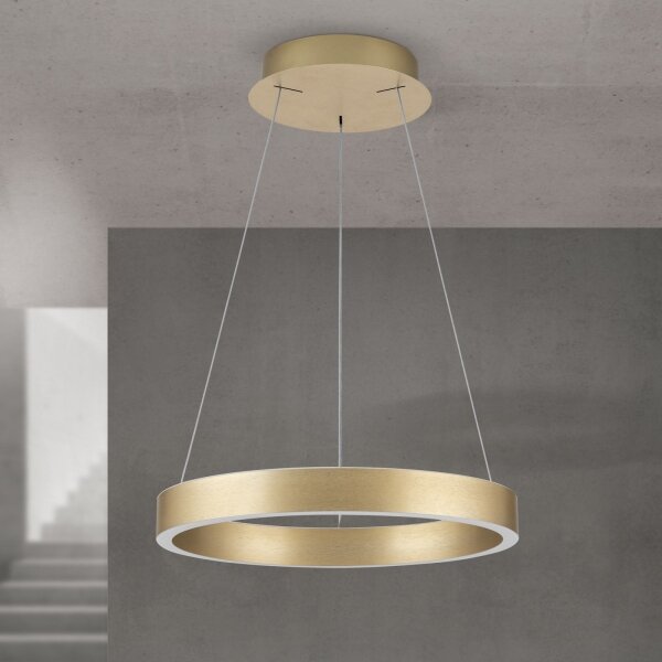 Orion- LED Stm. lustr na lanku KOLK LED/40W/230V 2700/3000/4000K pr. 40 cm zlatá