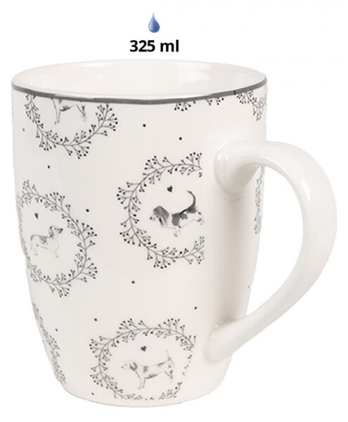 Porcelánový hrnek s motivem pejsků Lovely Grey Dogs – 325 ml