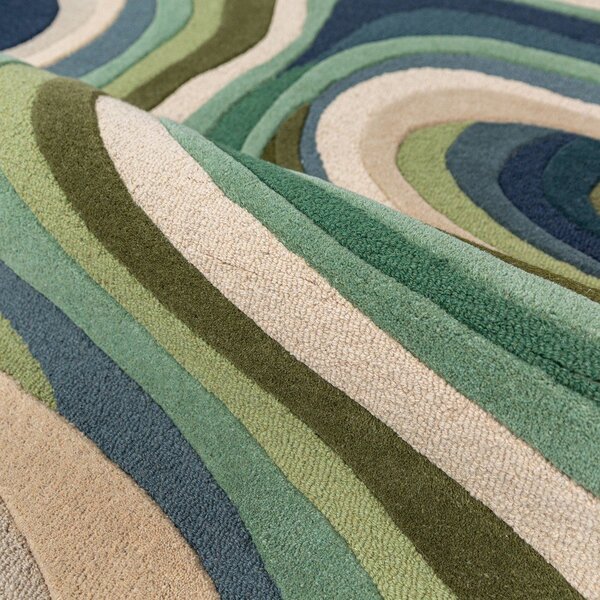 Zelený ručně tkaný vlněný koberec 140x200 cm Envy Wool – Flair Rugs