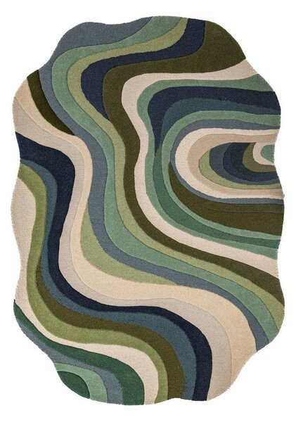 Zelený ručně tkaný vlněný koberec 140x200 cm Envy Wool – Flair Rugs