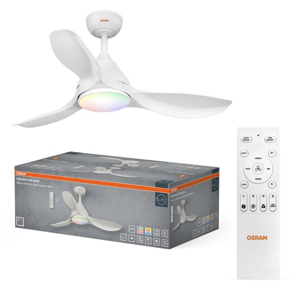 Osram - LED RGB Stmív. stropní ventilátor NORDES LED/18W/230V 3000-6500K + DO