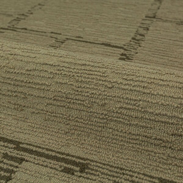 Zelený ručně tkaný vlněný běhoun 80x230 cm Harris Modula Wool – Flair Rugs