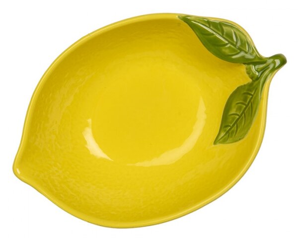 Žlutá keramická miska ve tvaru citronu L – 225 ml