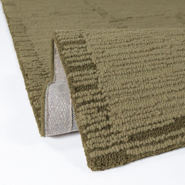 Zelený ručně tkaný vlněný běhoun 80x230 cm Harris Modula Wool – Flair Rugs