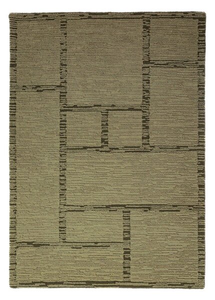 Zelený ručně tkaný vlněný koberec 140x200 cm Harris Modula Wool – Flair Rugs