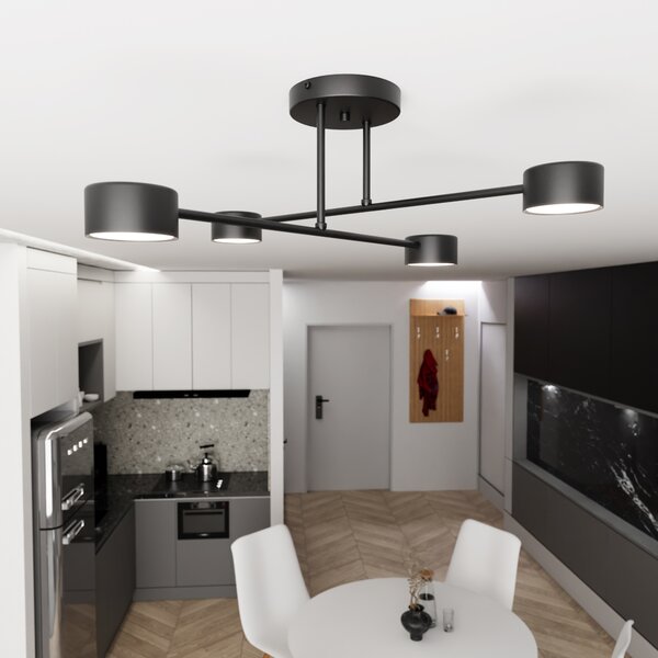 Emibig Halo stropní světlo 4x10 W černá 1355/4