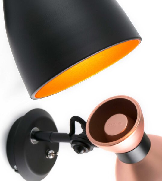 Faro Retro E14 nástěnné svítidlo Měděná