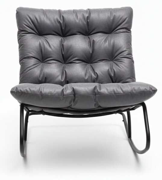 Garden Mattera G1147 Comfort – šedé houpací kreslo s měkkým polštářem