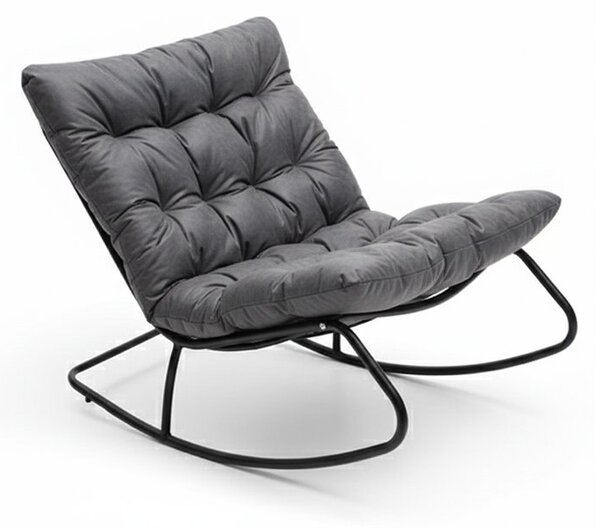 Garden Mattera G1147 Comfort – šedé houpací kreslo s měkkým polštářem