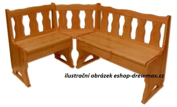 Drewmax NR101 dřevěná rohová lavice masiv borovice