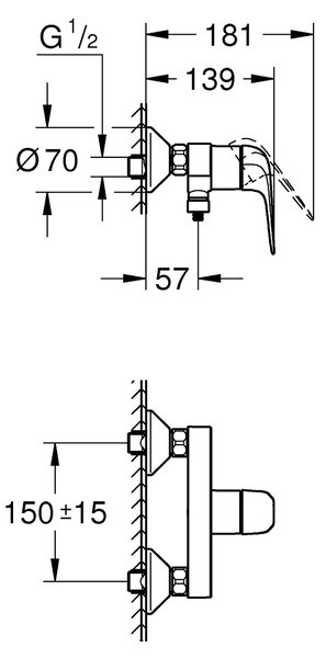 Grohe Swift sprchová baterie nastěnná chrom 24333001