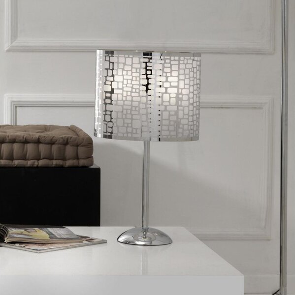 ONLI - Stolní lampa BRUCE 1xE27/15W/230V 52 cm matný chrom