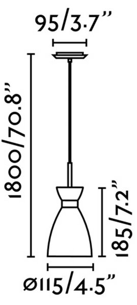 Faro Retro E14 závěsné svítidlo 5Černá
