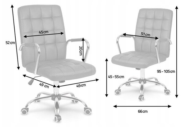 Comfort Boss G401 otočné kancelářské křeslo - šedá barva