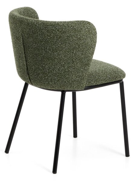 Zelené čalouněné jídelní křeslo Ciselia – Kave Home