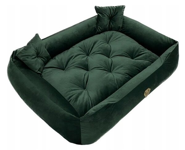 Pelíšek pro psa SUPPLIES VELVET Velikost M 70x60 - zelený
