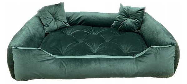 SUPPLIES VELVET Pelíšek pro psa Velikost L 90x75 - zelený