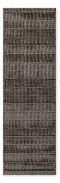 Tmavě šedý/tmavě hnědý ručně tkaný vlněný běhoun 80x250 cm Camden Parker – Ted Baker