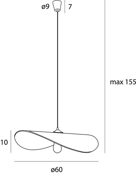 MaxLight Pan závěsné svítidlo 1x15 W bílá P0585