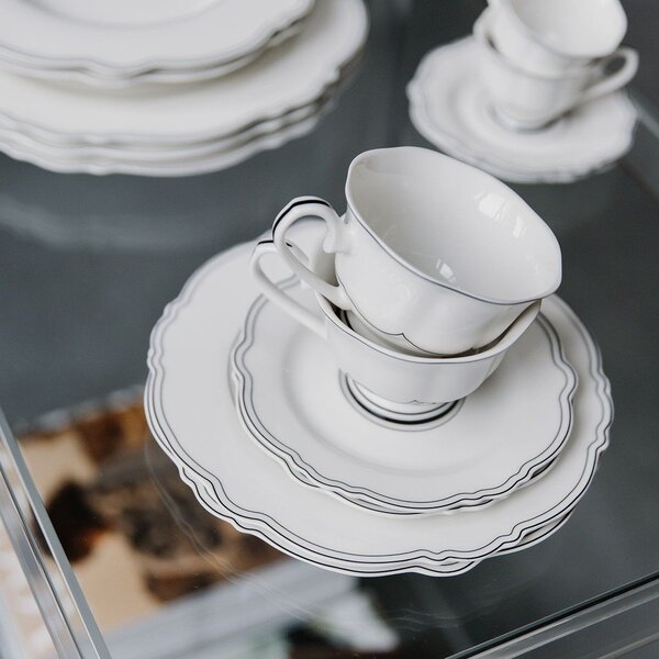 Bílé šálky v sadě 2 ks z kostního porcelánu 190 ml Odette – S|P Collection