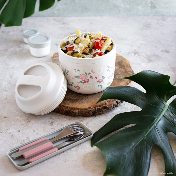 Nerezová sada příborů Monbento Slim Box Pink Moka