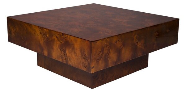 Konferenční stolek v dekoru ořechu v tmavě přírodní barvě 90x90 cm Quinn – Dutchbone