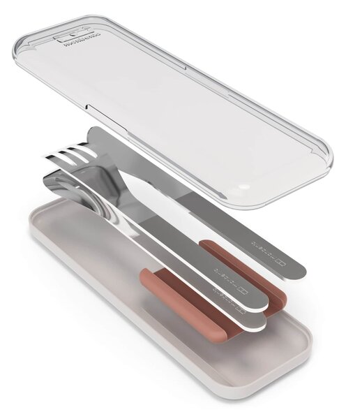 Nerezová sada příborů Monbento Slim Box Pink Moka